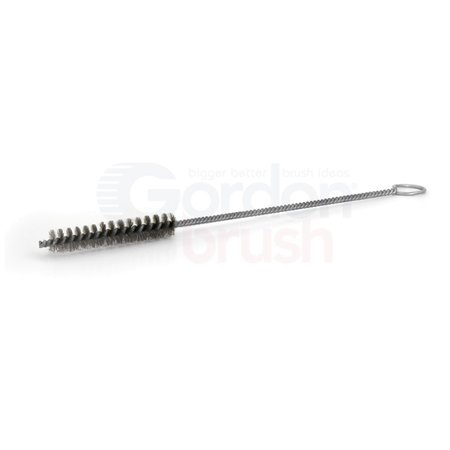 GORDON BRUSH 3/8" D .005" Fill Single Spiral Brush With Ring Handle - Stainless 97024
